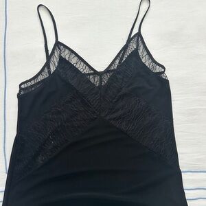 White House Black Market Black Lace Chemise